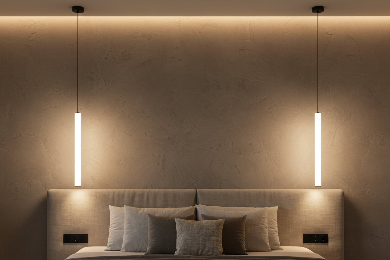 Pendente LED Minimalista Moderno Tubular